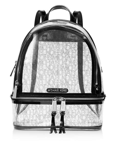 michael kors griffin leather backpack|michael kors clear backpacks.